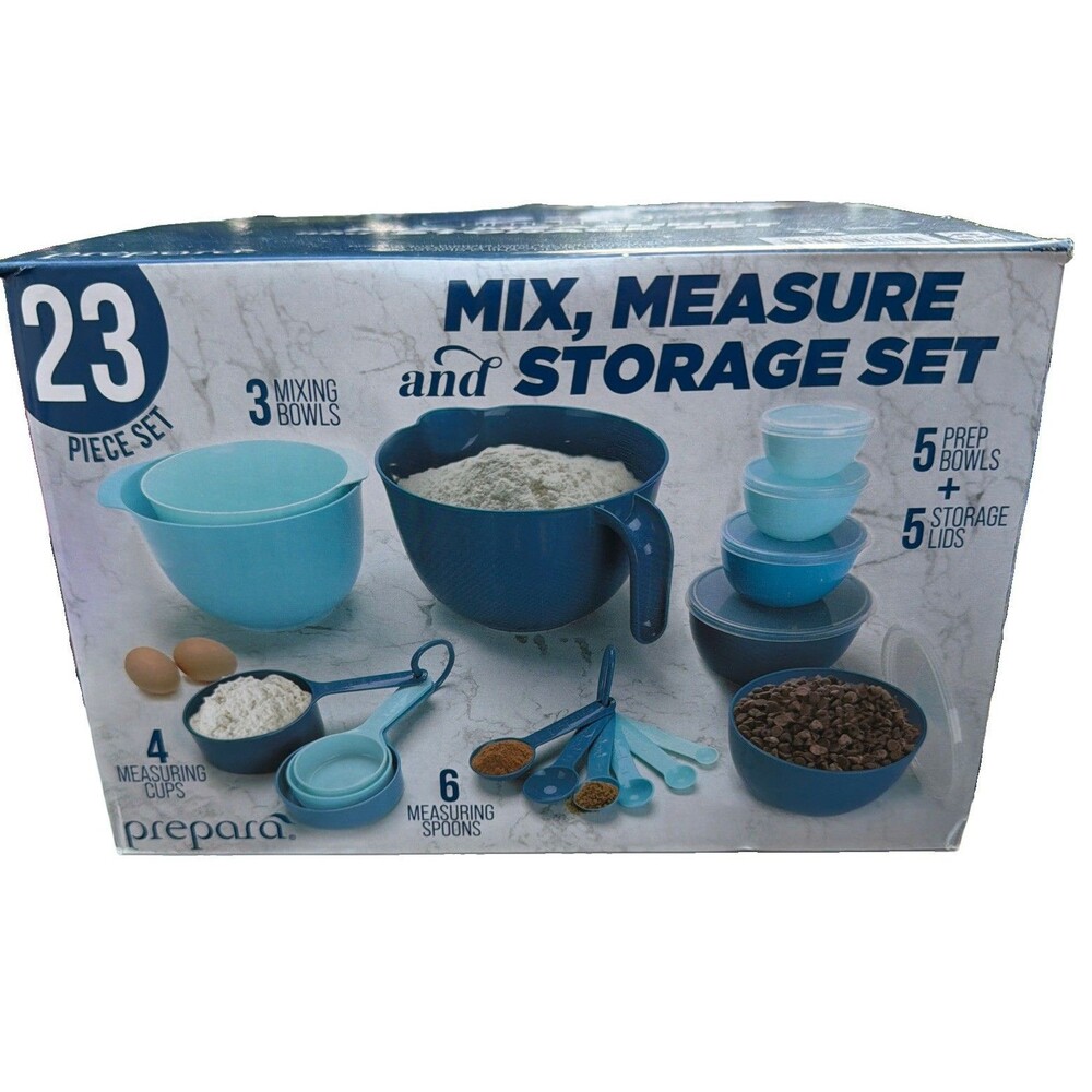 Prepara 23 Pc Mix Measure & Storage Set Mixing Bowls  NEW House Warming Gift!